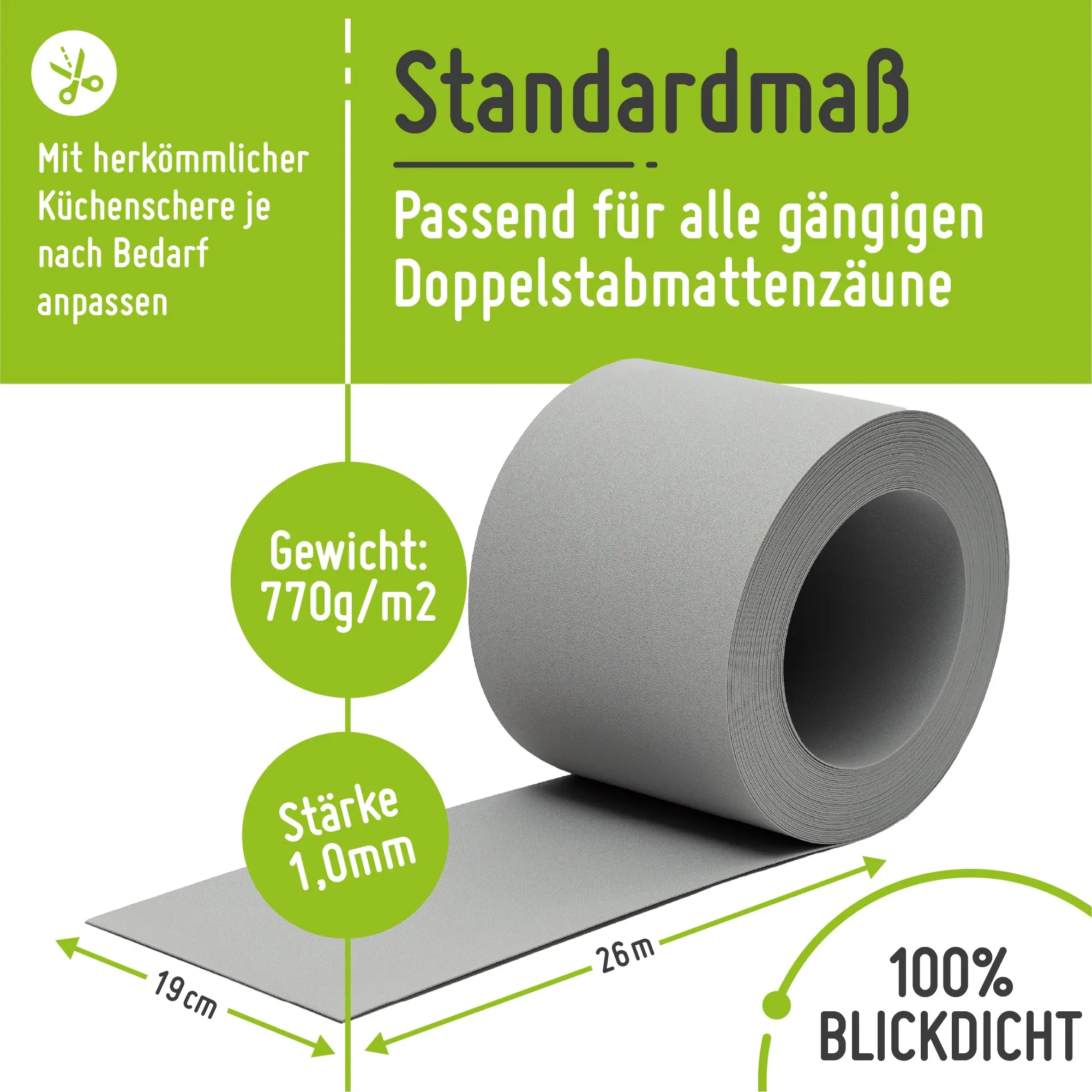 Sichtschutzstreifen | PP| Polypropylen | Lederoptik - Image 17
