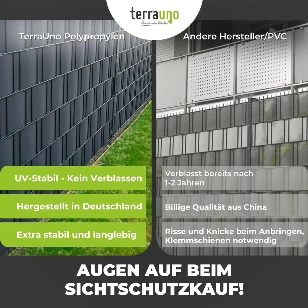 Sichtschutzstreifen | PP| Polypropylen | Lederoptik - Image 63