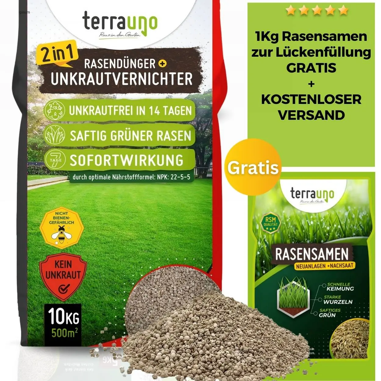 Premium - Rasendünger mit Unkrautvernichter 22-5-5 - Image 11