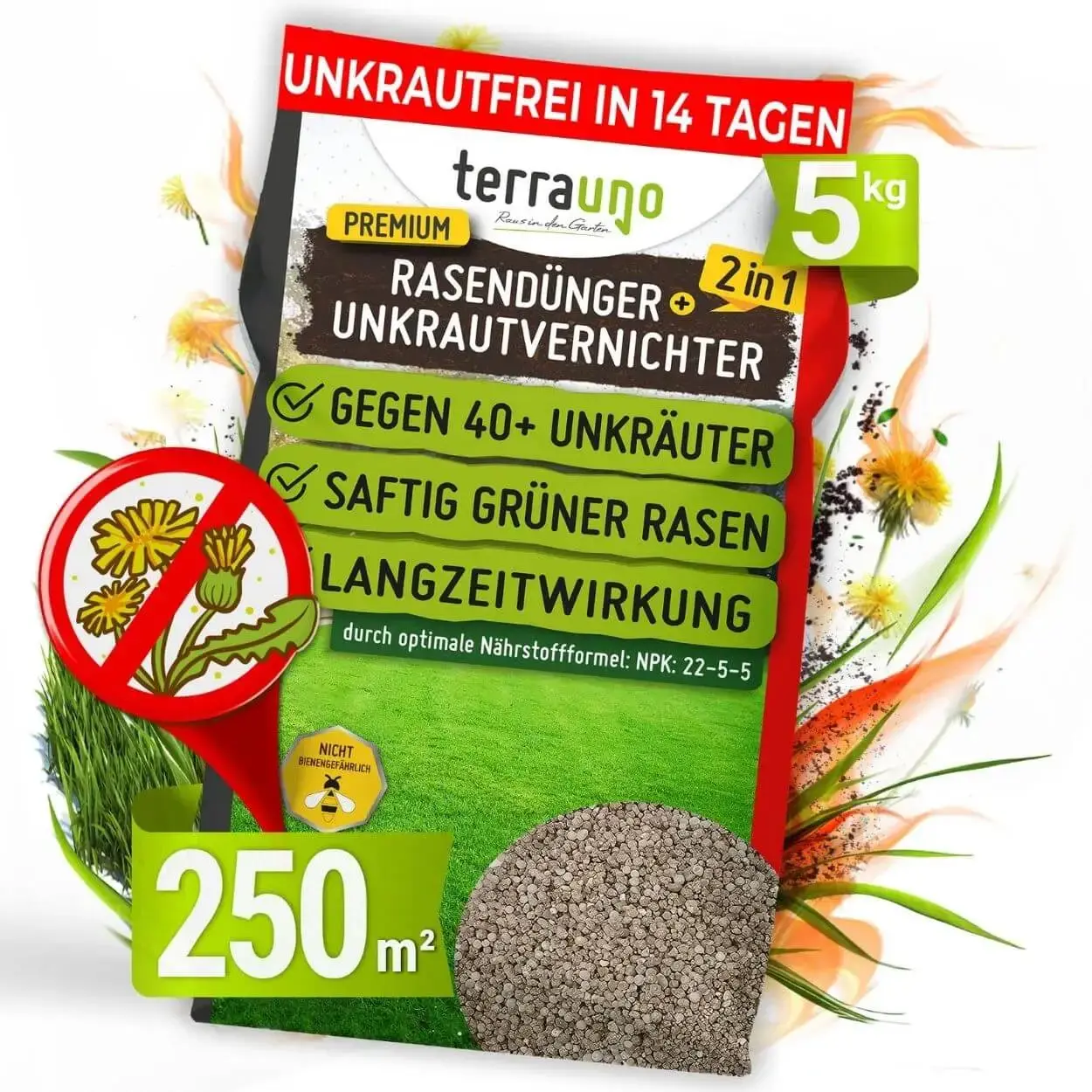 Premium - Rasendünger mit Unkrautvernichter 22-5-5 - Image 17