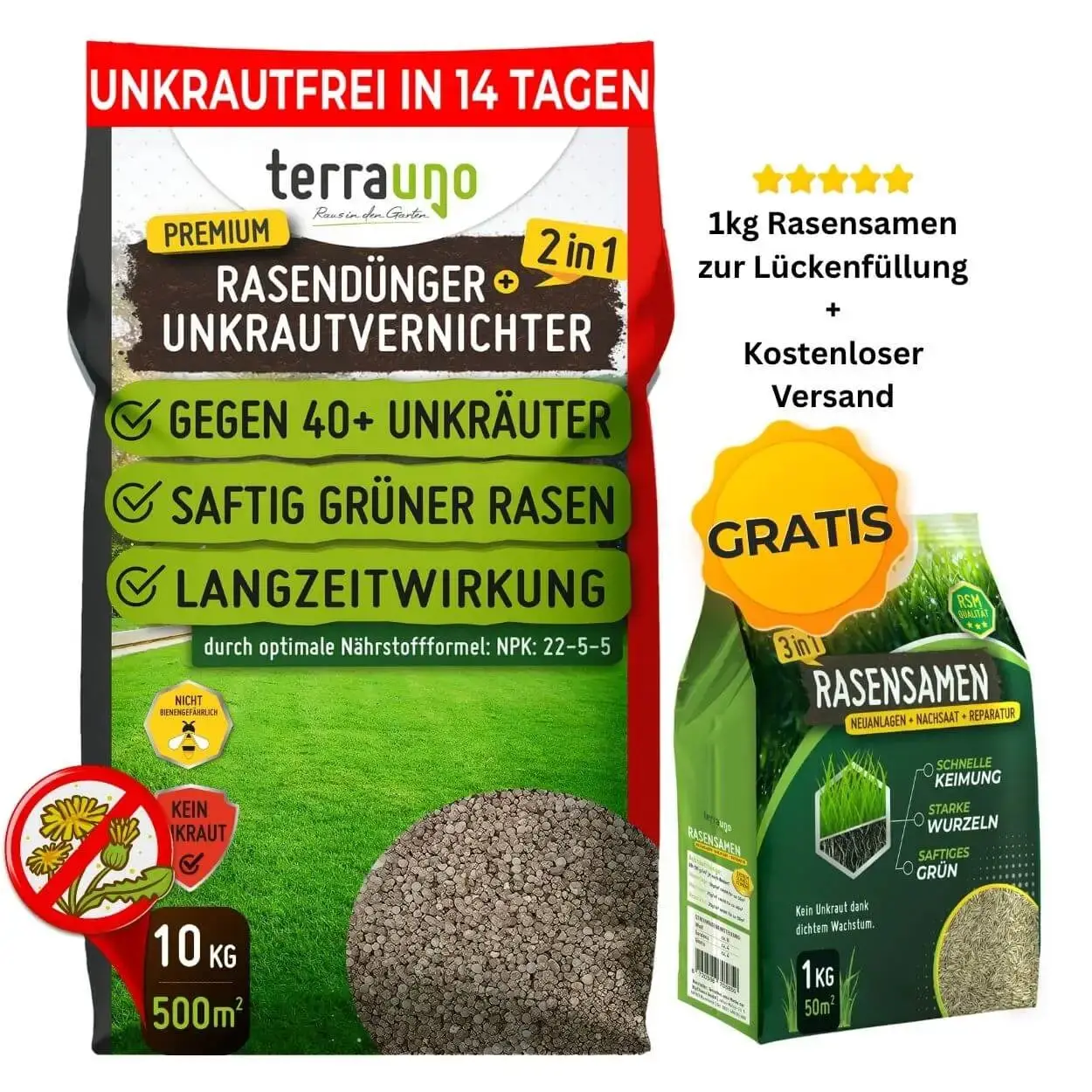 Premium - Rasendünger mit Unkrautvernichter 22-5-5 - Image 24
